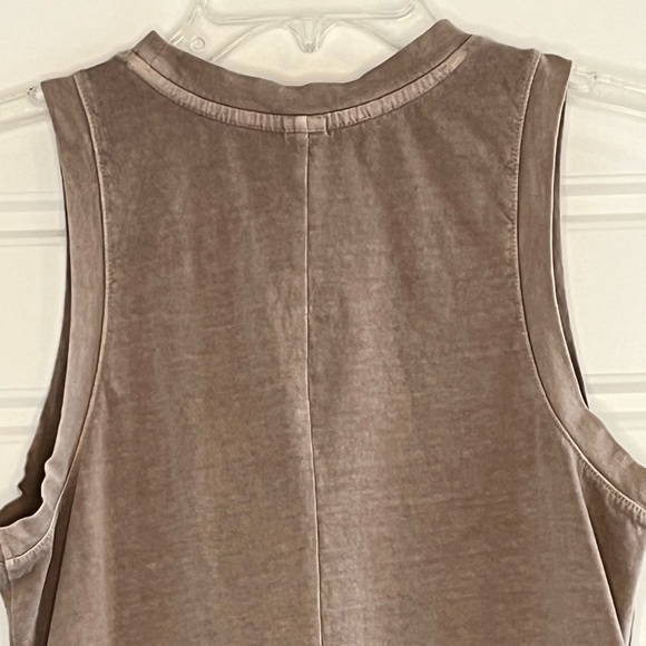 Old Navy Cotton Sleeveless Shift Dress Pockets Mocha Latte Size S Casual Comfy - Picture 6 of 11